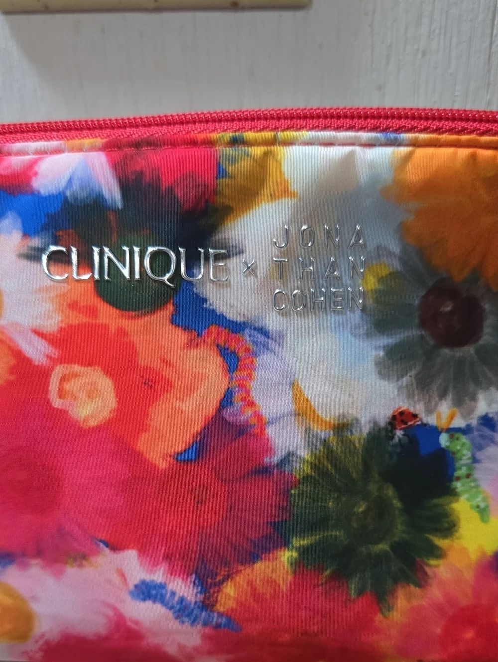 Clinique X Johnathon Cohen Floral Cosmetic Pouch - Multicolor NWOT